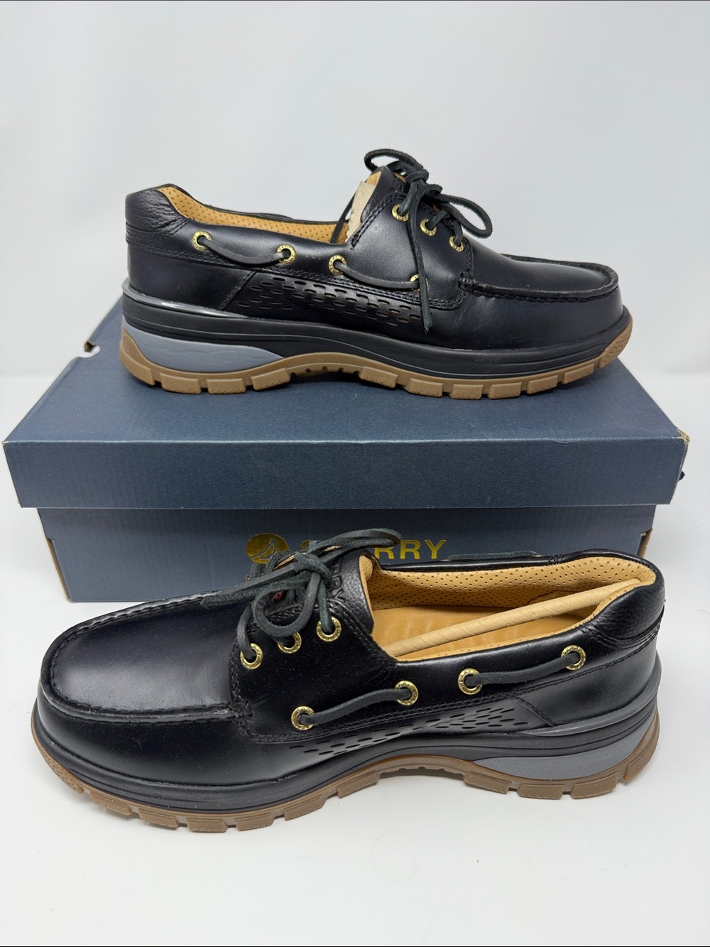 Sperry Gold Cup Billfish Plushwave Boat Shoe Men’s‎ 10M Full Grain Leather NIB
